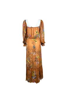 DENNY ROSE SHEER PATTERNED LONG DRESS DENNY ROSE | 911DD100101